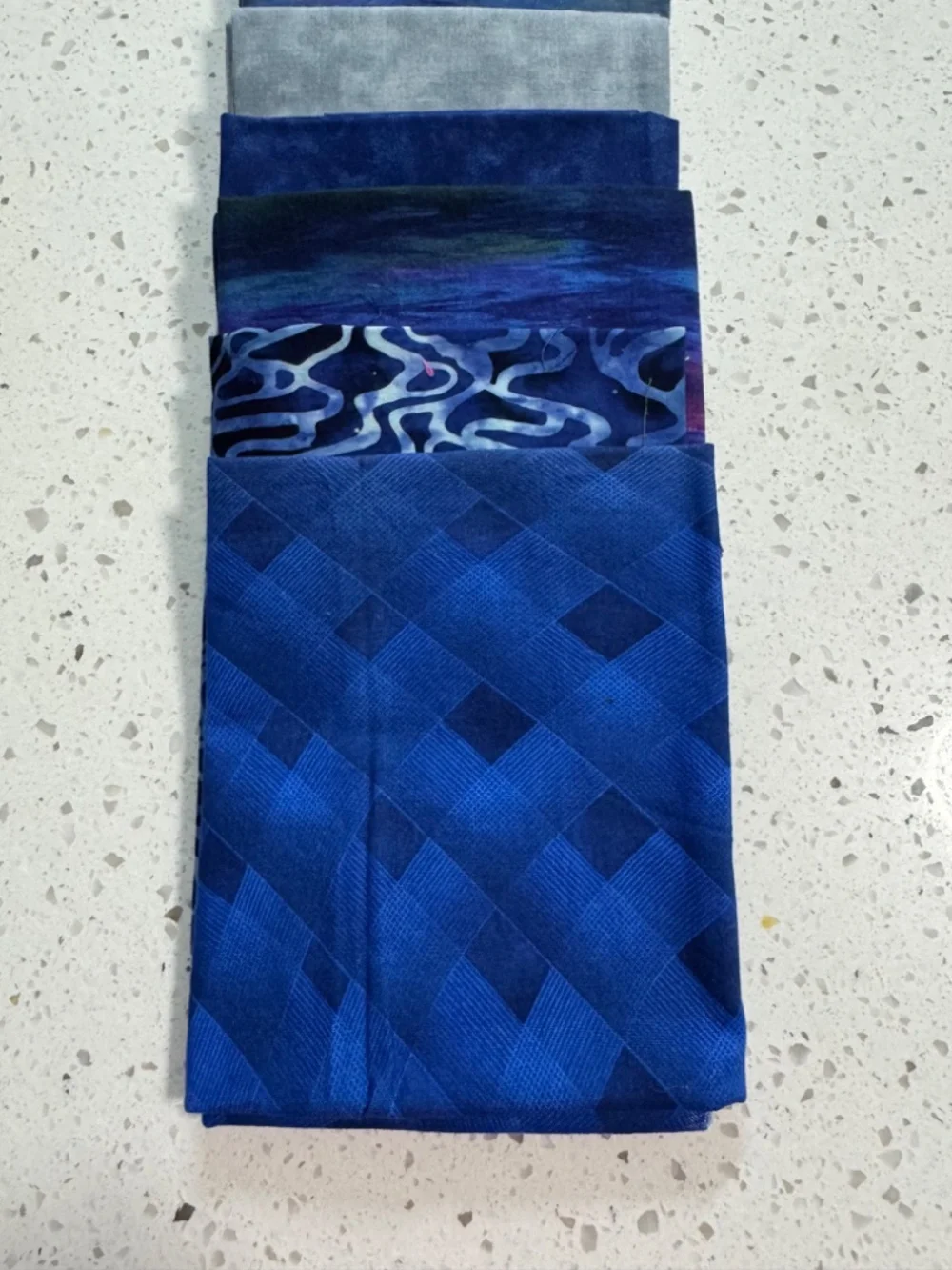 NIP Turquoise and Blue Quilt Pieces
